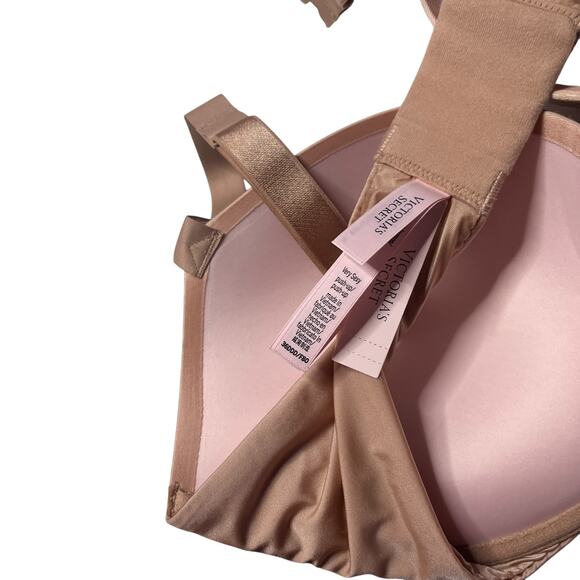Victoria's Secret Very Sexy Shine Strap Smooth Push-Up Bra Praline Size 36DDD - Picture 3 of 4